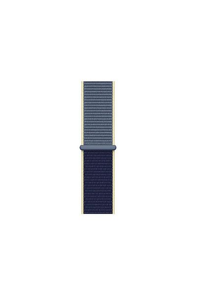REDz Accessories Curea sport, compatibilă cu Apple Watch, textilă, bleumarin-galben - 38/40/41 mm