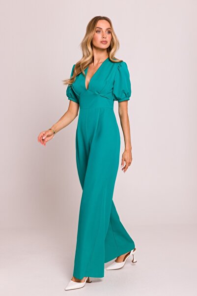 Made of Emotion Jumpsuit with deep neckline and wide legs