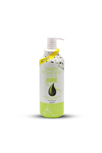 BABY POWDER AMK ليدي بيبي باودر شامبو 2 في 1 برو كيراتين وزيت الأرغان - 1000 مل