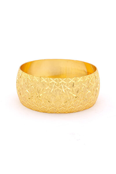 FerizZ Altın Kaplama Cam Kırığı Model Bilezik 3 cm BLZ-3079