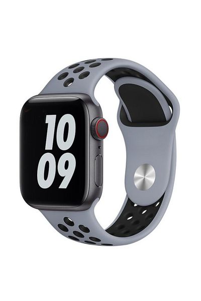 REDz Accessories Perforated Sport Band For Apple Watch, Silicone, Obsidian-black - 38/40/41 Mm, Large