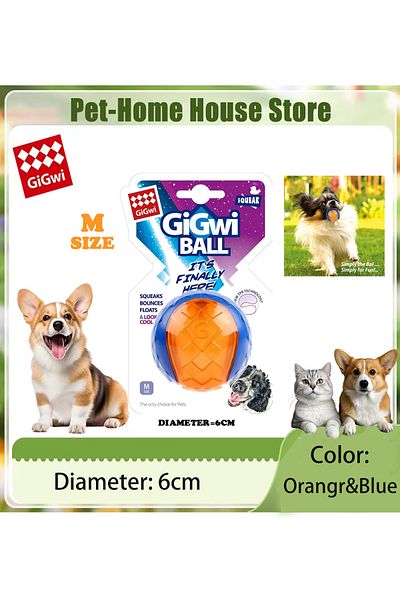 Choice Orange M Ball Pet Toys Interactive Dog Ball Squeaky Balls 2.5” For Small/medium Dogs