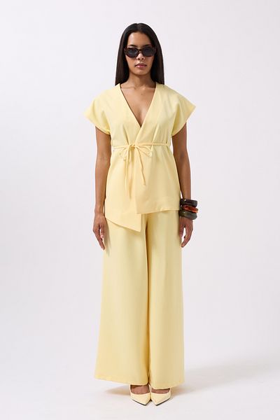 Black Fashion Two Piece Sets - Yellow - Fitted