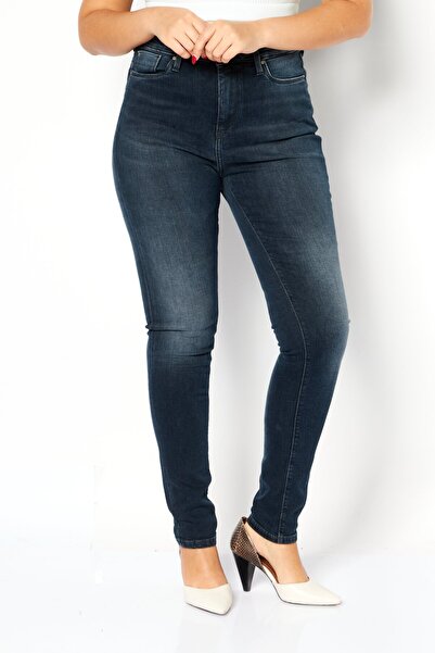 Pepe Jeans بنطلون جينز نسائي ضيق مغسول، أزرق