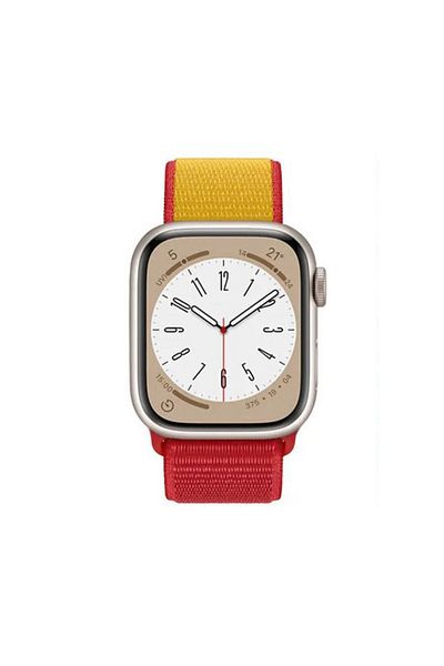 REDz Accessories Nylon Strap, Bi-Color, Compatible with Apple Watch, Hedgehog, Yellow-Red - 38/40/41 mm