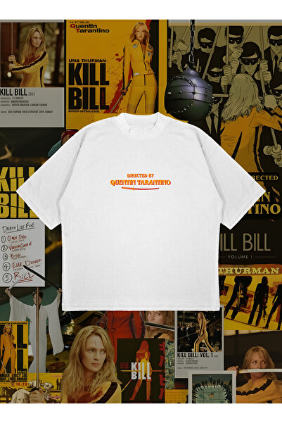 Tarzsokak Dirijat de Tarantino Imprimat supradimensionat unisex bumbac țesătu...