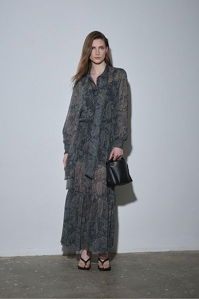 Suud Collection Πράσινο φόρεμα Bohemian με μοτίβο Demi