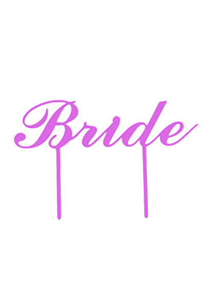 OEM Decoratiune topper tort "Bride", Mov deschis 13 cm