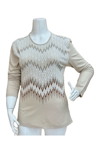 Gündoğan Πολυτελής πέτρα με κέντημα από βαμβακερό χτενισμένο ύφασμα