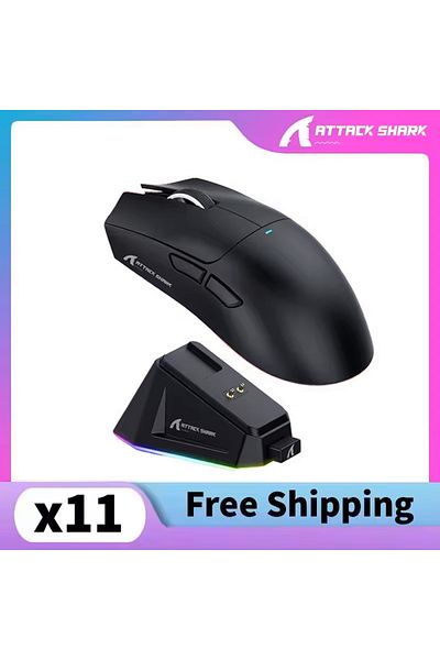 Choice ماوس بلوتوث X11 أسود، اتصال ثلاثي الأوضاع، قاعدة شحن مغناطيسية تعمل باللمس