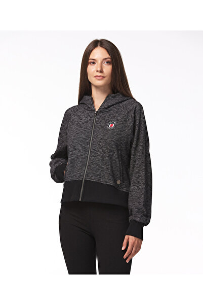 Kartal Yuvası BEŞİKTAŞ KADIN KAPÜŞONLU FERMUARLI SWEATSHIRT 8425246T3