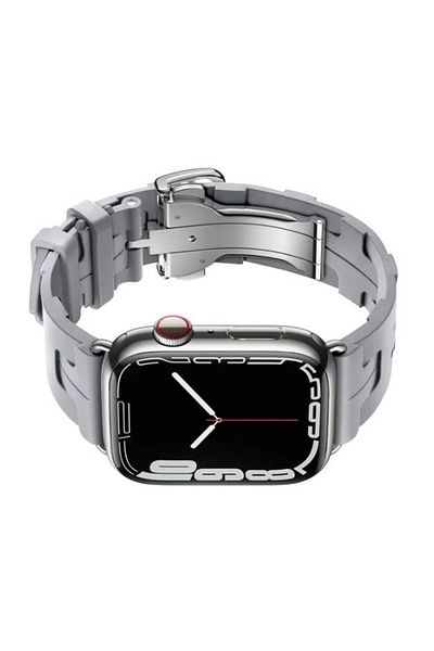 REDz Accessories Curea Apple Watch Kilim Warrior, reglabilă, silicon, gri - 44/45/46/49 mm