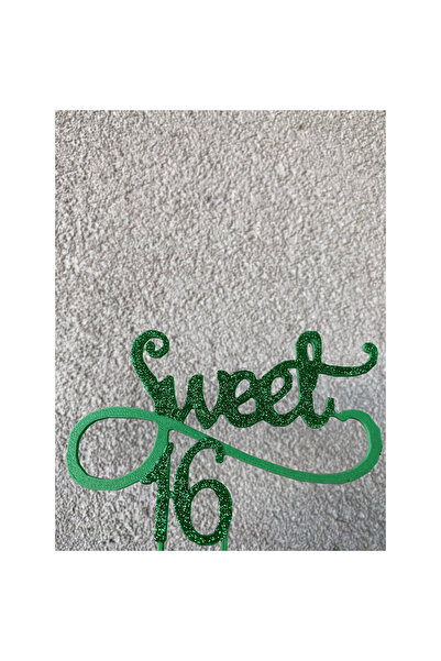 OEM Decoratiune tort, "SWEET 16", topper inflorirea frumoasei varste, 9, 7 x ...