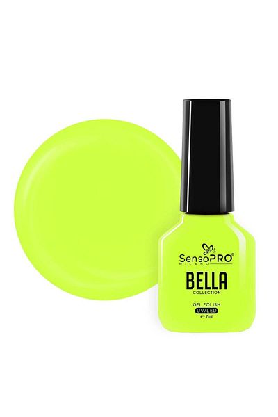 SensoPRO Milano Oja semipermanentă, Colecția BELLA - Verde Neon, 7ml