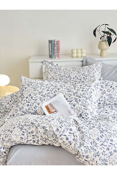 Donetella Printed Duvet Cover Set 6-Pcs – Queen Size 200x230 cm, Microfiber Fabric, No Filler Inside