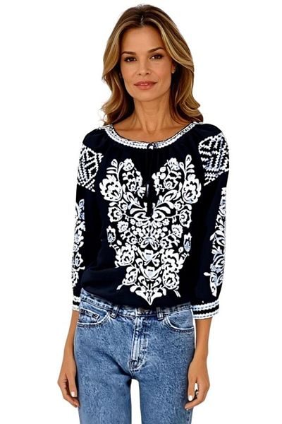 rody's forever Women's blouse type R24, black/white