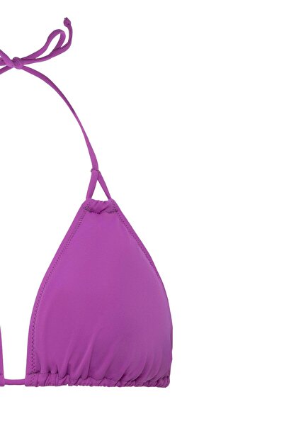 AQUAVİVA Women's Purple Stella Halterneck Drawstring Triangle Bikini Set
