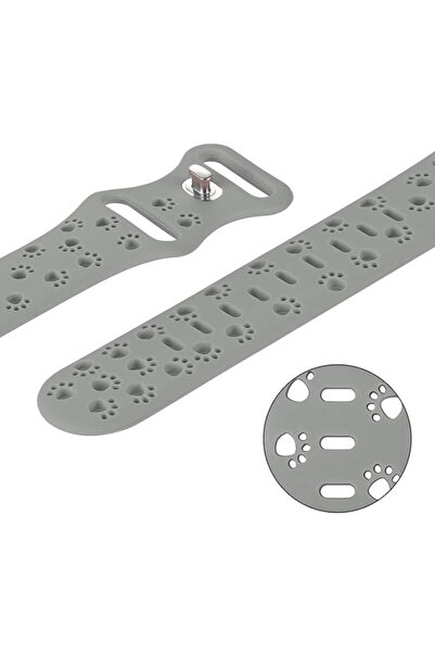 REDz Accessories Αθλητικό λουράκι Puppy Paws, για Apple Watch, Σχεδιασμός Puppy Paws, Σιλικόνη, Γκρι - 44/45/46/49 mm