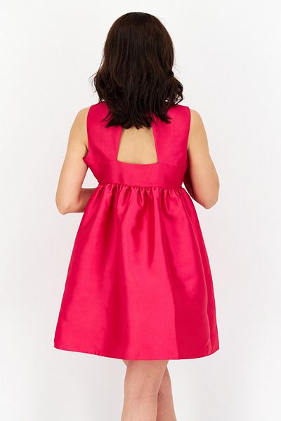 Kate Spade Women Solid Mini Party Dress, Fuchsia