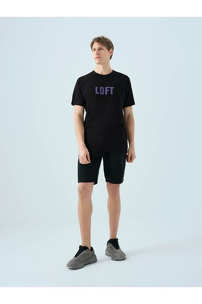 Loft Regular Black - Purple Men's T-Shirt Lf2038461