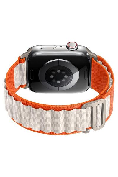 REDz Accessories Alpine Strap, Nylon, Compatible with Apple Watch, Adjustable, Orange-Starlight - 44/45/46/49 mm