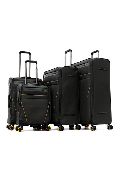 Travelite Softside Luggage Trolley 4 PCS Set black