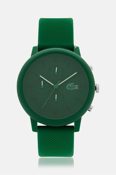 Lacoste Men 2011245 Rubber Strap Watch 35 Mm, Green