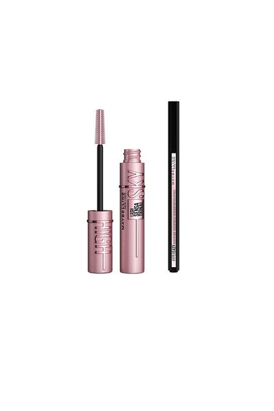 Maybelline New York ماسكارا مايبيلين سينسيشنال سكي هاي 7.2 مل + آيلاينر هايبر إيزي رقم 800 نوك آوت بلاك