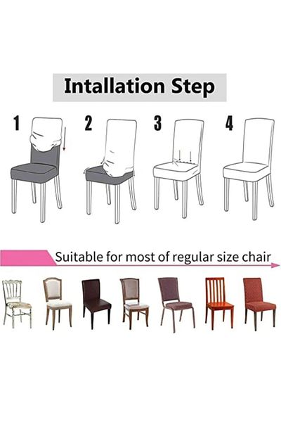 Pimobile Velvet Lycra Chair Cover Anthracite 4 Units