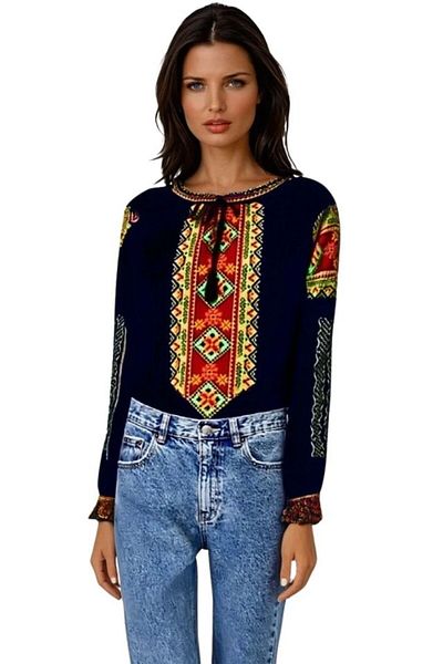 rody's forever Women's blouse type ie D24, blue/orange