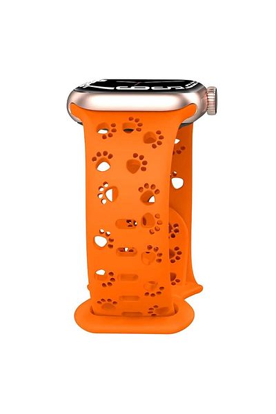 REDz Accessories Puppy Paws Sport Strap, For Apple Watch, Puppy Paws Design, Silicone, Orange - 38/40/41 Mm