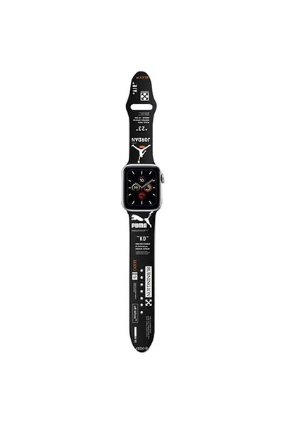 REDz Accessories Sport Brand Strap, For Apple Watch, Sport Print, Adjustable, Silicone, Black - 38/40/41 Mm