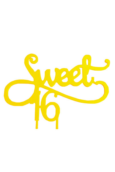 OEM Decoratiune tort, "SWEET 16", topper inflorirea frumoasei varste, 9, 7 x ...