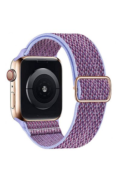 REDz Accessories Curea elastică, compatibilă cu Apple Watch, reglabilă, lavandă/albastru - 44/45/46/49 mm