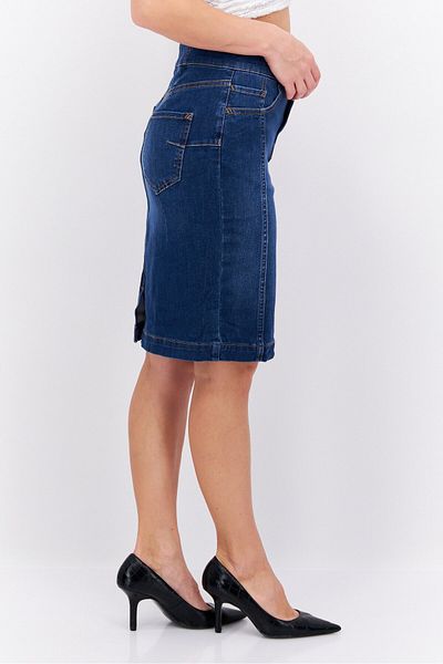 Esprit Women Washed Denim Mini Skirt, Navy