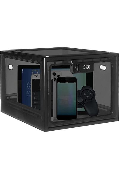 AnkaShop Storage Box with Combination Lock Medicine Money Safe Deposit Transparent Lockable Storage Container Box