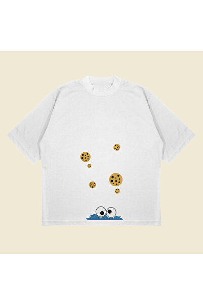 Tarzsokak نسيج سميك من القطن يسمح بمرور الهواء للجنسين مطبوع عليه Cookie Monster