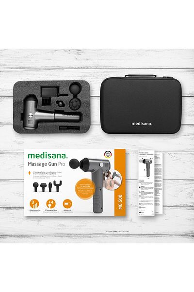 medisana Pistol de masaj Medisana MG 500 88985 3 niveluri de vibratie, 4 accesorii, maner ergonomic