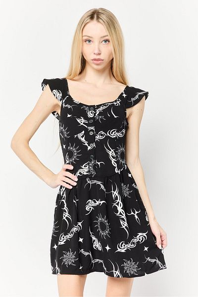 Cropp Women Allover Print Mini Casual Dress, Multicolor