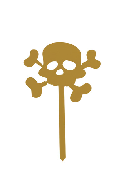 OEM Διακοσμητικό αστείο νεκροκεφαλή "SKULL STAKE", Hallowwen Garden χρυσό 16,...
