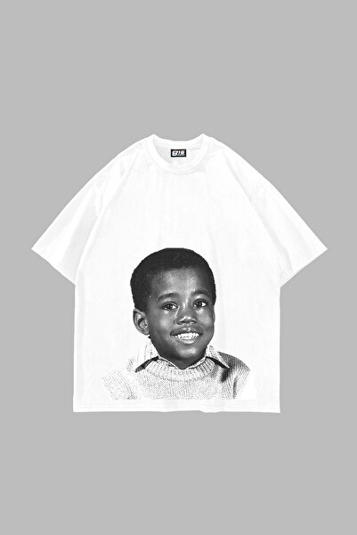 Tarzsokak Kanye West Printed Oversize Unisex Λευκό