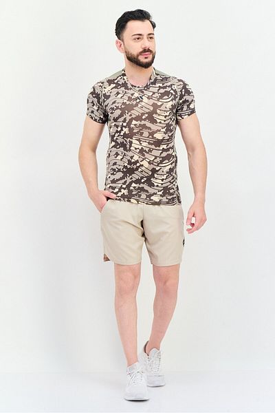 adidas Men Tight Fit Short Sleeve Camouflage Training T-shirt, Multicolor