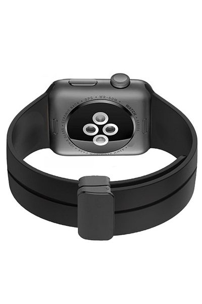 REDz Accessories Soft Magnet Strap, Silicone For Apple Watch, Magnetic, Sport, Black - 38/40/41 Mm