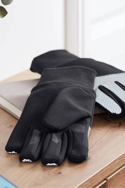 Tchibo Men Windproof With Reflective Insert Gloves, Black