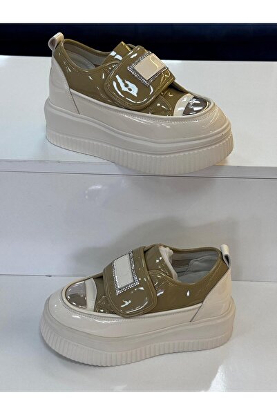 Guja İTHAL TAŞLI YÜKSEK TABAN RUGAN DERİ DOLGU TOPUK KADIN GÜNLÜK SNEAKER