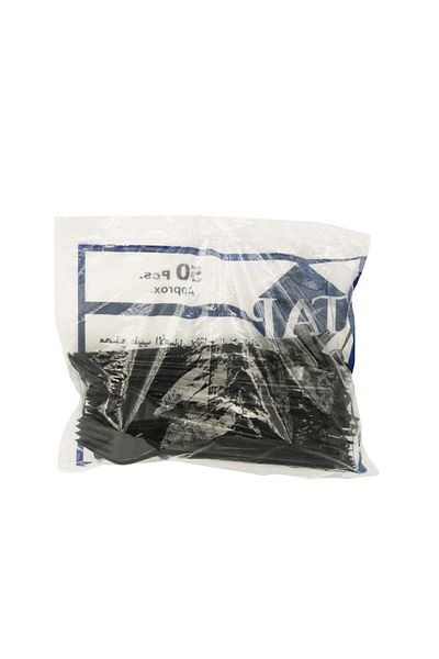 Generic شوك بلاستيك أسود للاستعمال لمره واحده