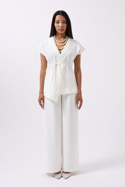 Black Fashion Vest - White - Fitted
