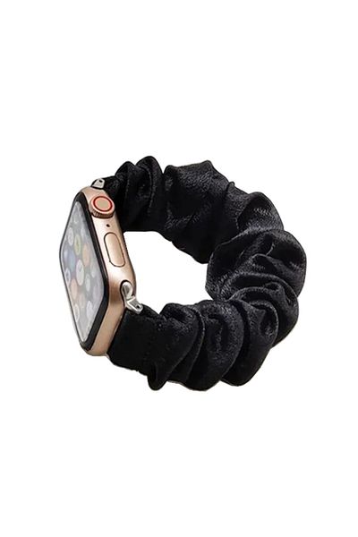 REDz Accessories Brățară Scrunchie, Elastic, Compatibil cu Apple Watch, Modă, Textil, Negru - 38/40/41 mm