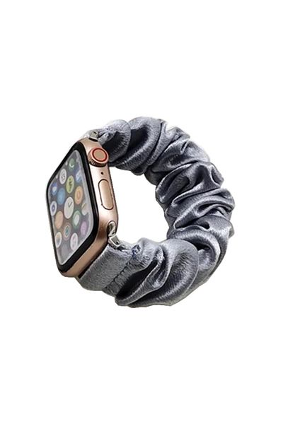 REDz Accessories Brățară Scrunchie, Elastic, Compatibil cu Apple Watch, Modă, Textil, Gri - 38/40/41 mm