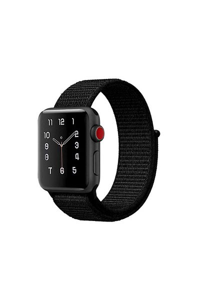 REDz Accessories Sport Strap, Compatible With Apple Watch, Textile, Black - 44/45/46/49 Mm